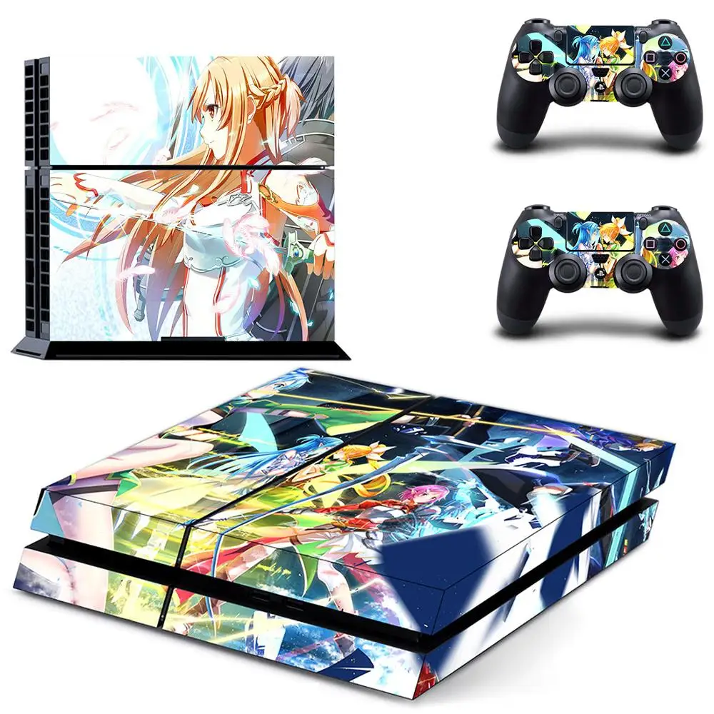 Sword Art Online SAO PS4 стикер s Play station 4 кожа наклейки для playstation 4 PS4 консоль и контроллер Скины Виниловые - Цвет: DPTM2071