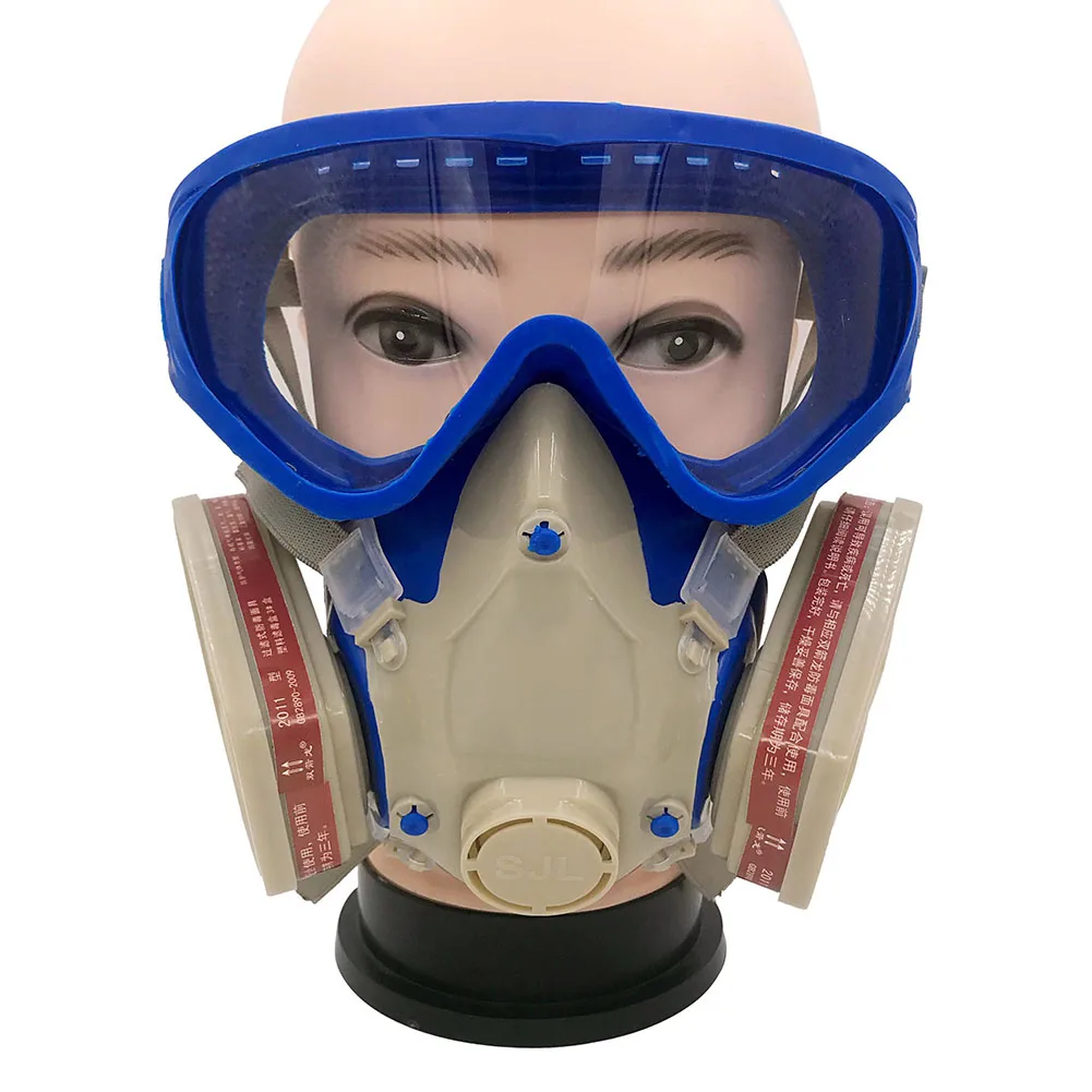 

Silicone Full Face Respirator Prevent-dust Mask Goggles Chemical Dustproof Fire Paint