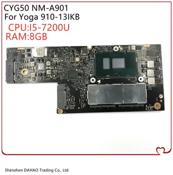

CYG50 NM-A901 Main board 5B20M34984 For Lenovo YOGA 910-13IKB Laptop motherboard With SR2ZU I5-7200U RAM:8GB 100% Fully Tested