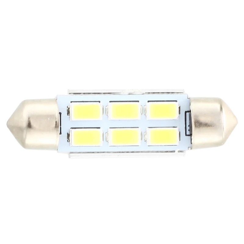 2x39 мм 5630 6 SMD светодиодный светильник Купол гирлянда 185LM 6500K белый автомобиль |