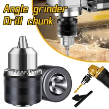 

10mm Chunk Holder Power Drill Convert Adapter 4" Electric Angle Grinder Adapter Chuck M10x1.5 Thread Collet Chunk With Key