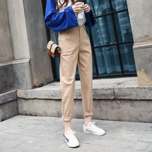 Осенние джинсы с высокой талией женские джинсы брюки женские свободные шаровары высокая талия джинсовые штаны бойфренд джинсы для женщин брюки