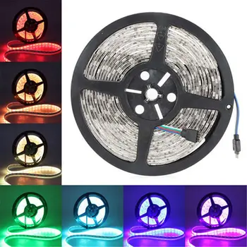 

5M 5050 SMD RGB 300 LED Strip Light Waterproof IP65 12V DC TV Background Lighting Home Decoration Lamp Stip
