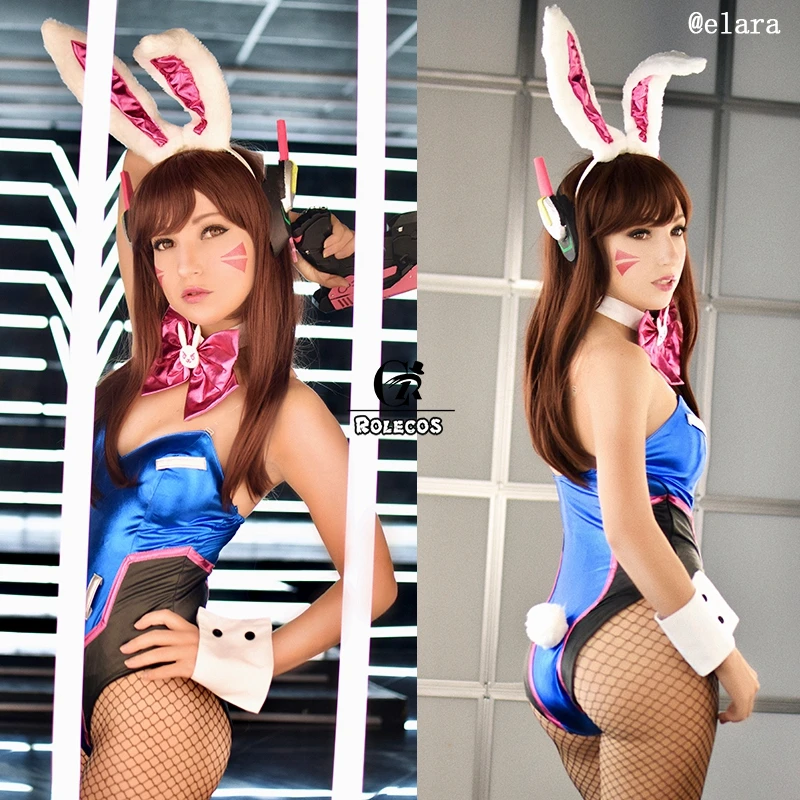 ROLECOS Over Game Watch косплей парик DVA Косплей длинный Hana Song OW женский головной убор 60 см