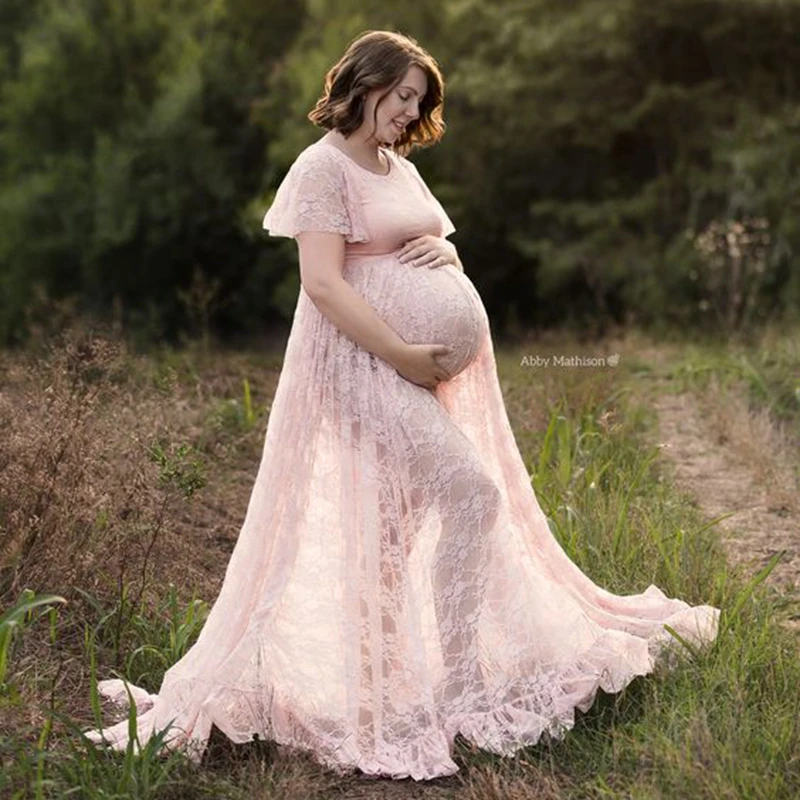 LENASH Vestido De Encaje De Maternidad Batas Para Sesión De Fotos De Embarazo Vestido De Fotografía Accesorios De Fotografía Color: | cantonchamber.ca