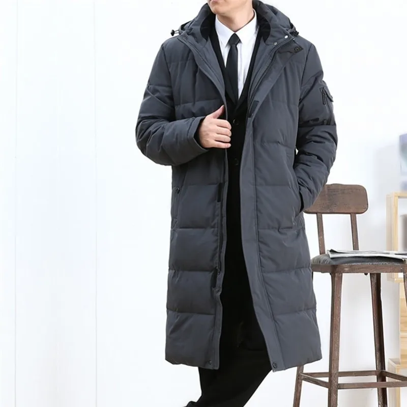 Herfst Winter Mode Warme Dikke Hooded Omlaag Parka Mannen Zwarte Losse Grote Maat Casual Lange Jas Jas Top Merk Mannelijke overjas Herfst Winter Mode Warme Dikke Hooded Omlaag Parka Mannen Zwarte Losse Grote Maat Casual Lange Jas Jas Top Merk Mannelijke overjas