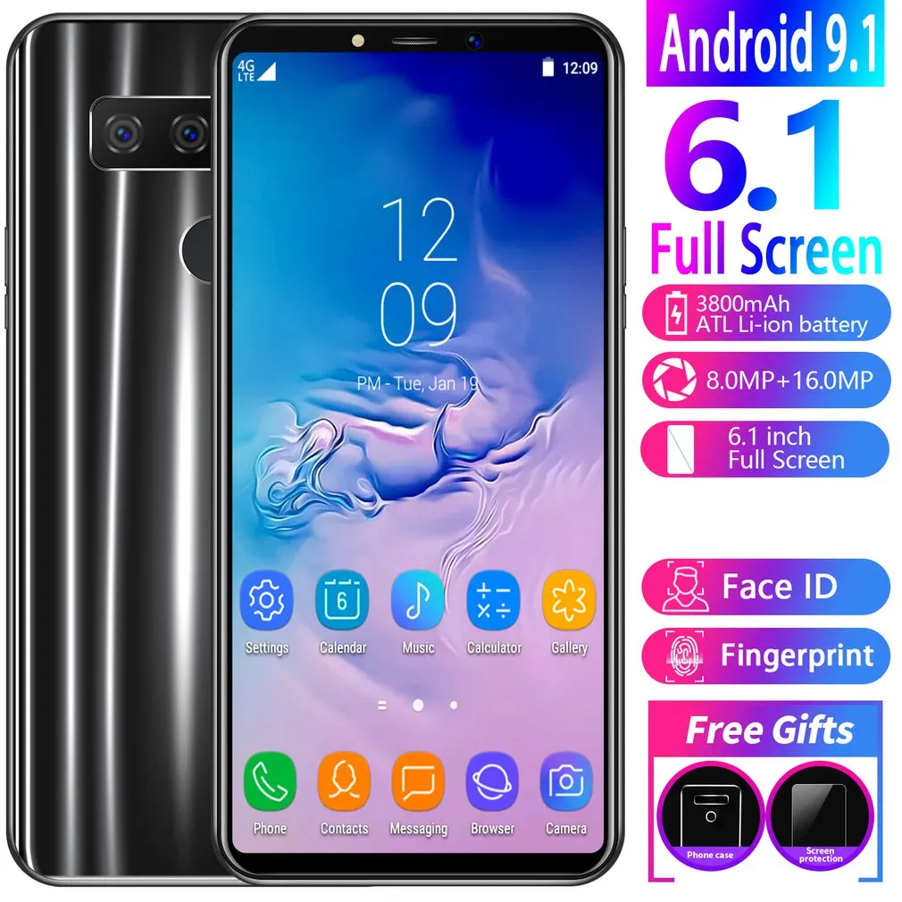 S10 мобильный телефон 6,1 дюймов 3g смартфон 1+ 16 Гб четырехъядерный трехъядерный с камерой смартфон водонепроницаемый пылезащитный Android Dual Sim
