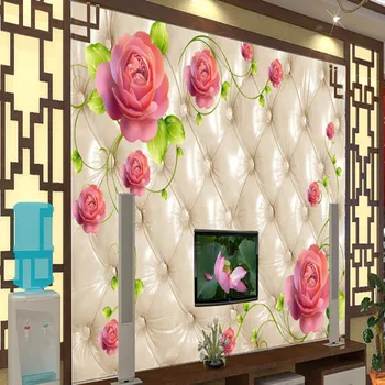 

Cool Wall Mural | the Engineering Seamless Mural "Stereo Soft Bag Rose Mural