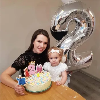 

16/32/40 inch party decorations birthday Number Balloon Birthday Party Kids Boy Baby Shower Girl Balony