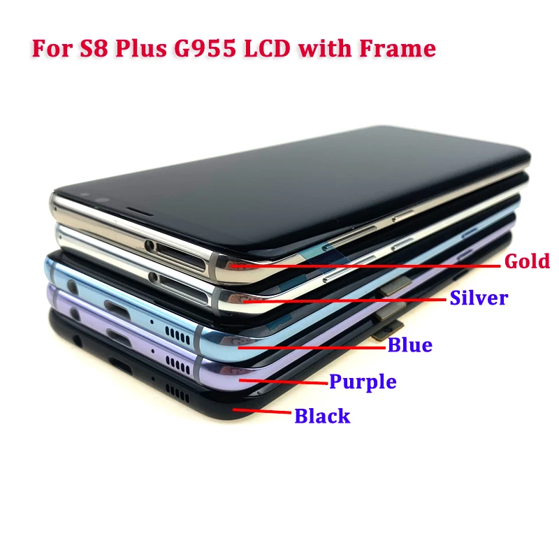 1 шт. для samsung S8 lcd для samsung S8 G950 G950U G950F S8 Plus G955 G955F дисплей с сенсорным экраном дигитайзер в сборе с рамкой