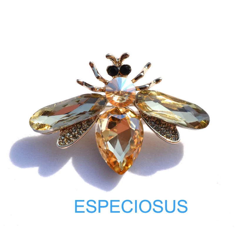 Модные ювелирные изделия Стразы золотого цвета брошь в виде пчелы подарки для