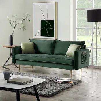 

Upholstered Sofa Couch for Living Room Modern Couch,Soft Fabric Upholstery Sofa Bed with Armrest Recliner Couch Home Furniture