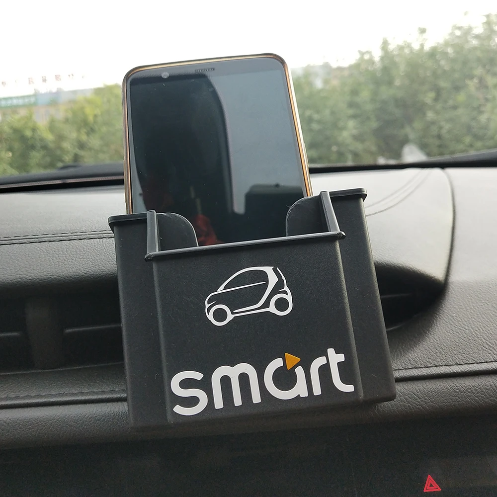 Car Door Storage Box Key Mobile Phone Card Note Holder Decoration For Mercedes smart fortwo 453 forfour 451 Accessories