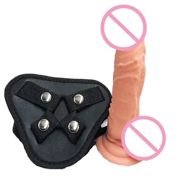 Strap on Realistic Dildo Pants Wearable Big Penis Panties Sex Toys for Woman Men Lesbian Gay Female Leather Belt Erotic Products 3
