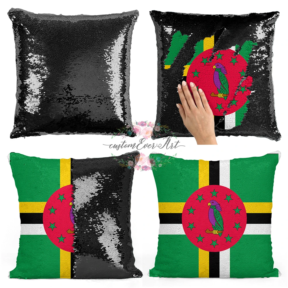 

Dominica Personalized custom picture pillow cover cover throw pillows reversible mermaid sequin pillow case cover