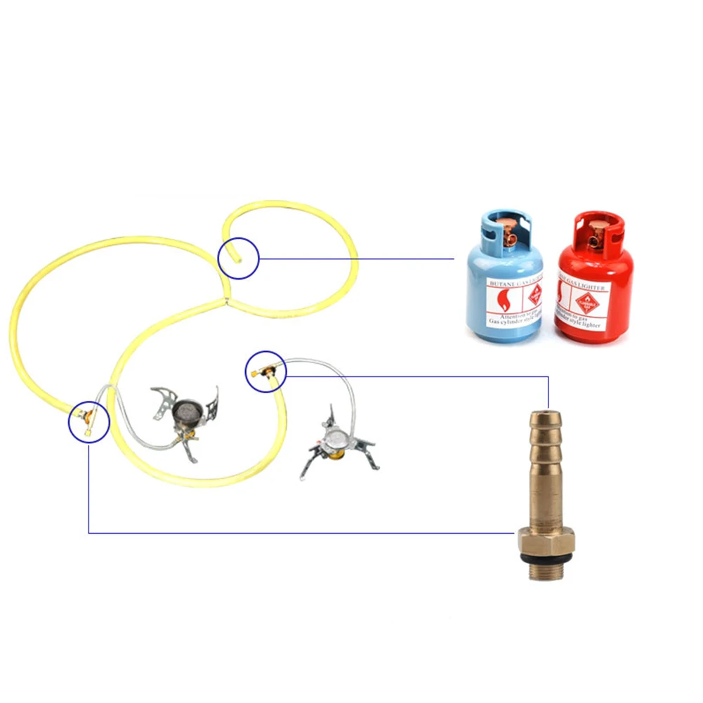 Adaptateur Bidon De Gaz Cuivre – Connecteur Plat 4xOD – Pour Bouteille De Gaz – Neuf