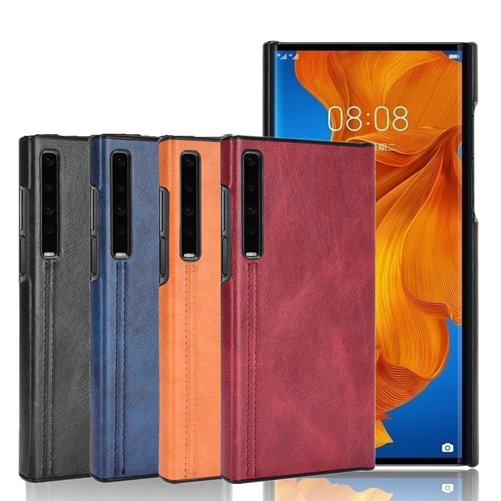 Huawei Mate X Чехол легкий телячья кожа PU линии Мягкий край чехол для телефона Xs TAH-AN00