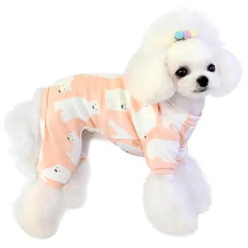 

Summer Dog Pure Cotton Pet Dog Thin Clothes Breathable Casual Small Dogs Bichon Teddy Pajamas Summer Home Wear