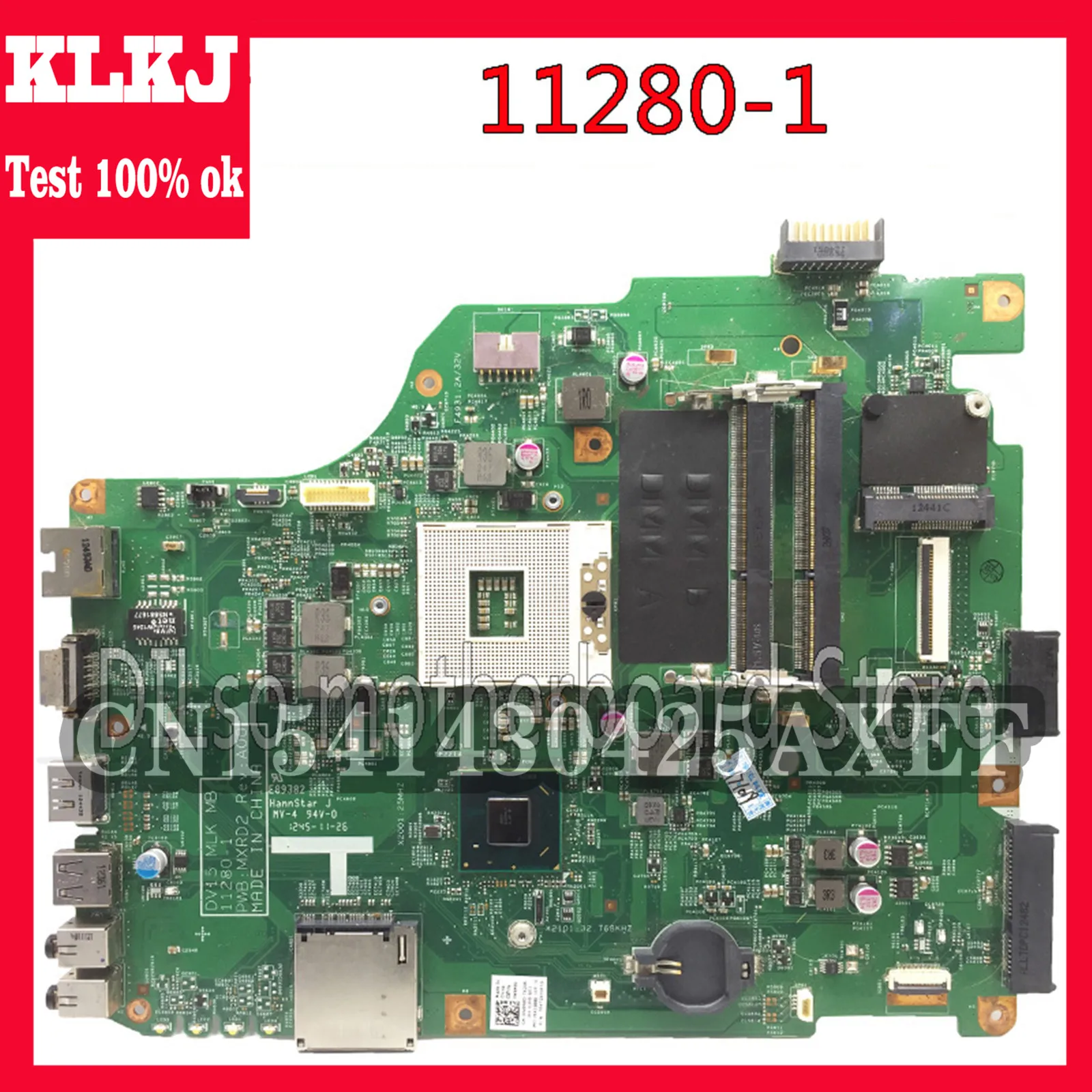 KLKJ 11280-1 для Dell 3520 DV15 MLK MB PWB:MXRD2 REV:A00 материнская плата ноутбука DELL INSPIRON HM75 тест |