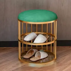 Petit tabouret bas pour changer les chaussures, meuble de salon, chambre à coucher, appartement, hôtel, porte chaussures 