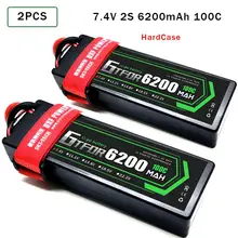 

GTFDR Lipo Battery 2S 7.4V 6200mAh 100C-200C Rechargeable with Deans XT60 EC5 XT90 XT150 Plug for RC Car Boat Truck Roar