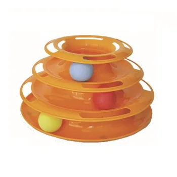 

Cat Turntable Three Layers Toys Pet Crazy Ball Disk Interactive Amusement Plate Play Disc Trilaminar Turntable Cat Toy