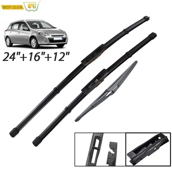 

Misima Windshield Windscreen Wiper Blades For Renault Clio MK 3 Grandtour Estate Front Rear Window 2008 2009 2010 2011 2012