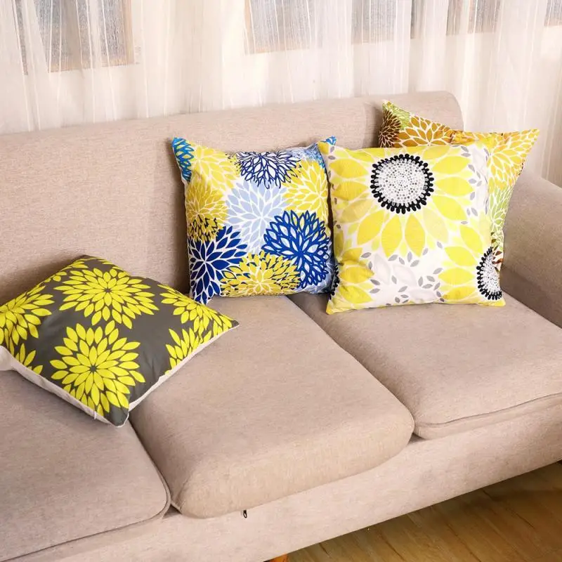 

Cover Cushions 45x45 Pillow Case Rectangular Cushion Covers Home Decoration Fall Pillowcase Flowers Decorative Pillows For Sofa