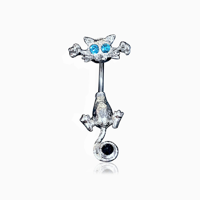 Belly Button Ring 14G Cute Fox Belly Ring Bunny Sexy Navel Piercing Rabbit Belly Bar Elephant Ombligo Pircing Owl Cat