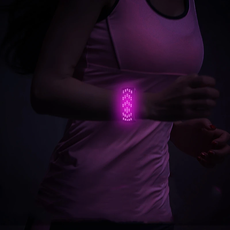 Latest luminous led bracelet led programmable wristbands glowing led bracelet flashlight party night running event bar festival