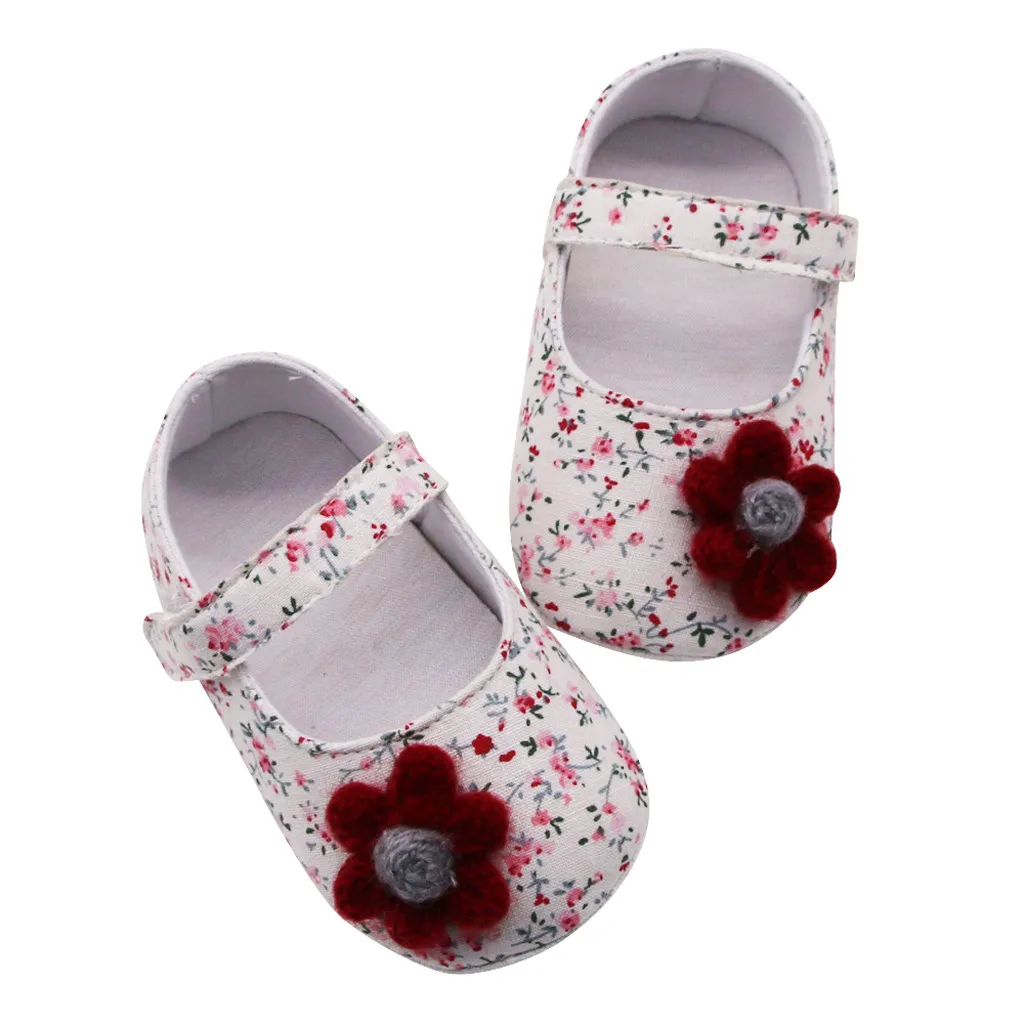 Детская обувь для новорожденных девочек с цветочным принтом и аппликацией; тонкие туфли с мягкой подошвой; zapatos bebe detskaя; Прямая поставка