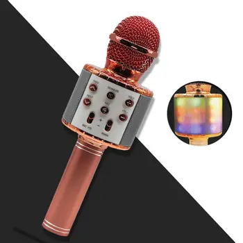 

Wireless Bluetooth Karaoke Condenser Microphone Speaker Player KTV Music 1pc
