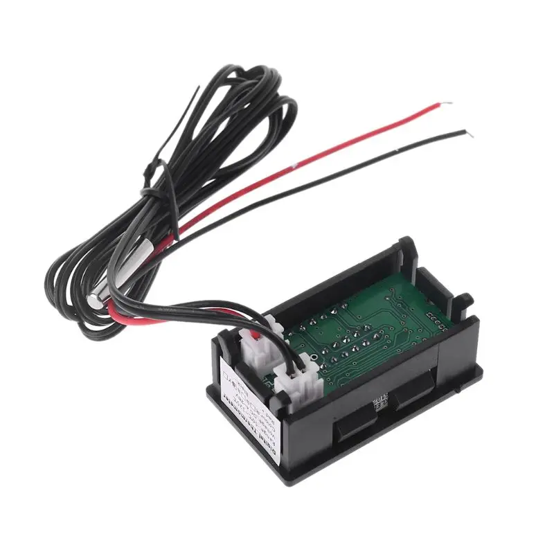 12V/24V LED Display Car Voltage & Water Temperature Gauge Voltmeter Thermomete DC 4~28V & -50°C~125°C 2 Sets Of Digital Tubes