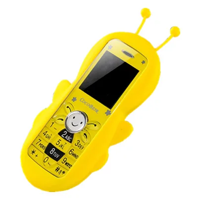 yellow Мини милый мультфильм бар телефон Две сим карты мобильный телефон Bluetooth студенческий ребенок мобильный телефон с камерой - Цвет: yellow