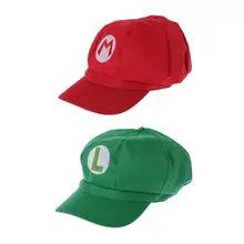 Новая мода Супер Марио Луиджи Bros Косплей Взрослый размер шляпа Кепка бейсбольный костюм