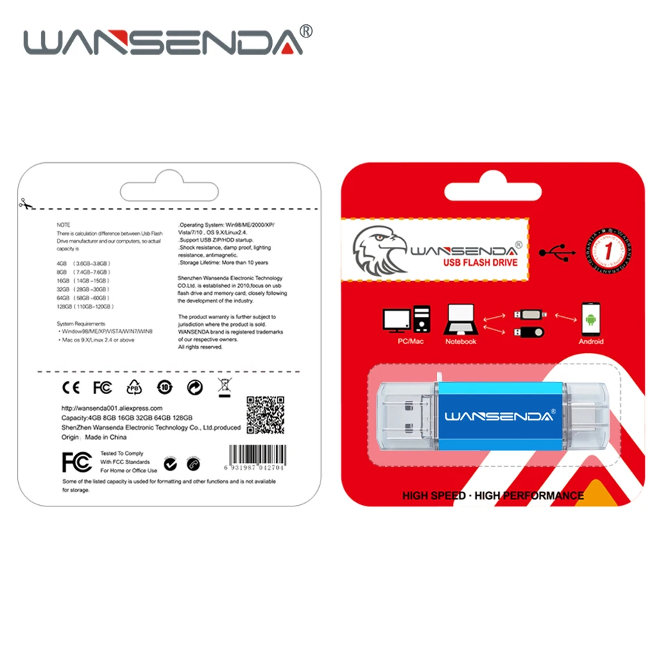 WANSENDA Usb 3,0 USB флеш-накопитель Тип C флеш-накопитель 32 Гб 64 Гб 128 ГБ 256 ГБ 512 Гб OTG флеш-накопитель высокоскоростной 3 в 1 Micro usb накопитель