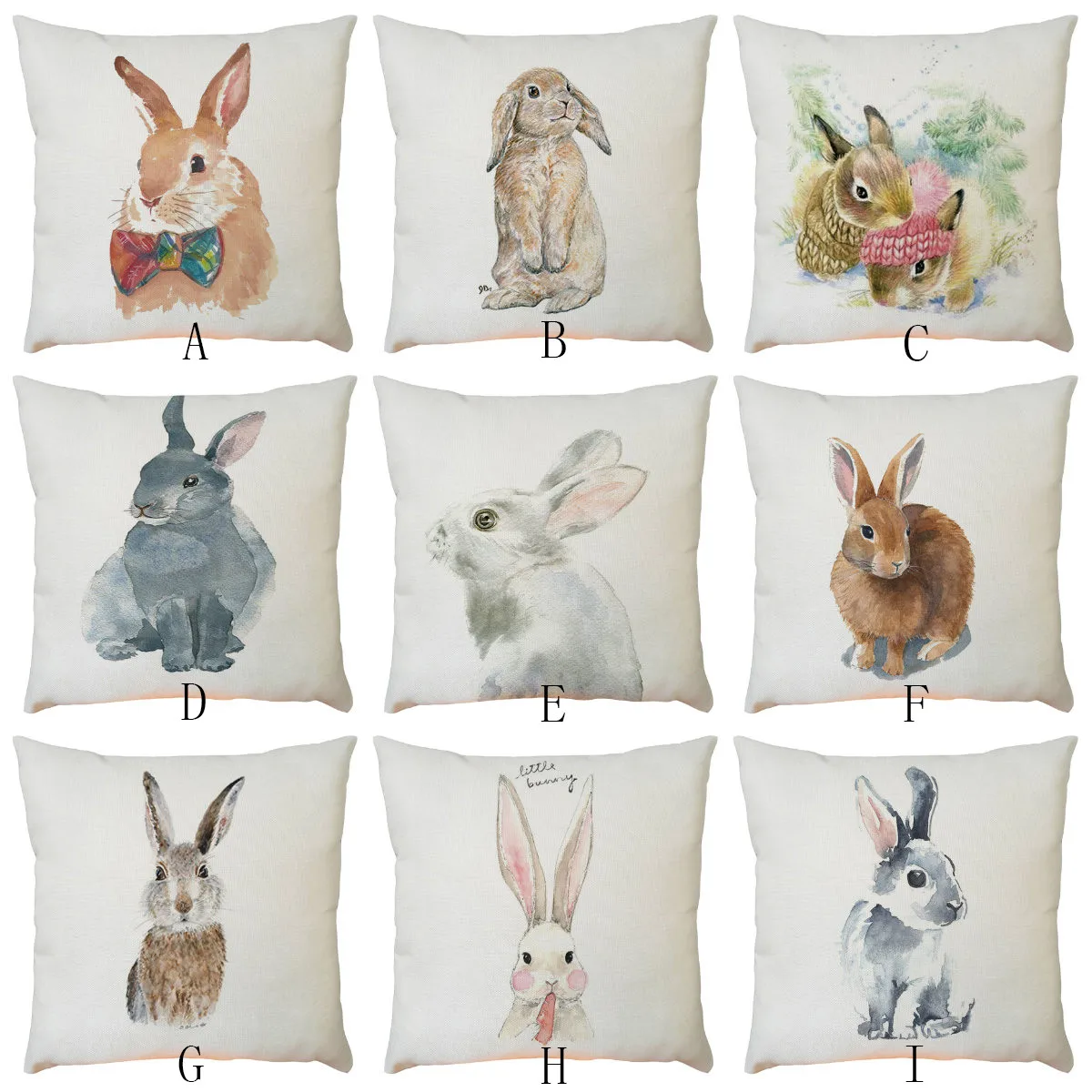 2019 New Easter Bed Festival Pillow Case Bunny Rabbit Egg Printed cover A 9.4 | Дом и сад