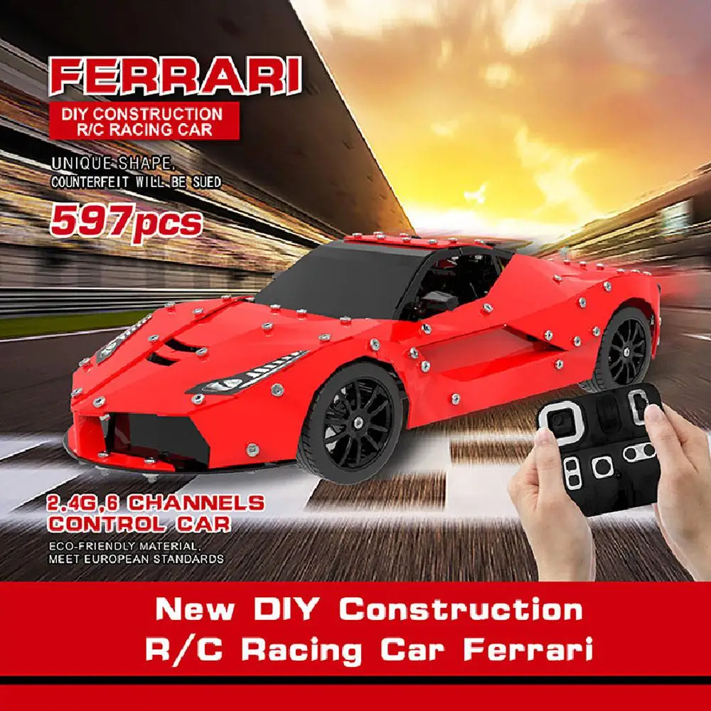

1:16 4CH RC Racing Car 2.4G Stainless Steel Four-wheel Drive Car Toy Model DIY Assembled Complete Vehicle for Children Gifts