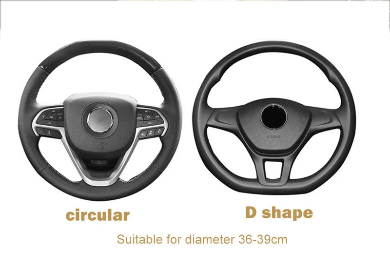 Car Steering Wheel Cover 36-39cm For Volkswagen VW Passat B5 B6 B7 Golf 4 5 6 Jetta MK4 BORA Tiguan MK5 MK6 Touran Skoda Superb