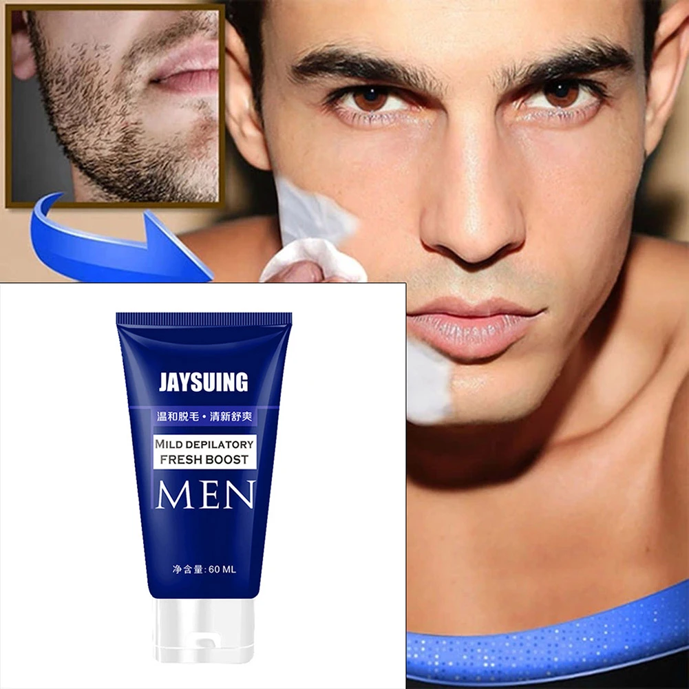 60ml Painless Facial Hair Remover Cream For Men Shaving Cream For Men  Moustache Depilatory Cream Facial Shaving Depilatory Cream - Hair Removal  Cream - AliExpress