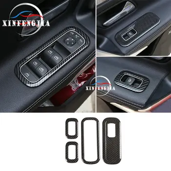 

For Mercedes-Benz A CLA Class W177 C118 19-20 Carbon fiber Door Window Lift Control Switch Button Frame Trim Cover car interior