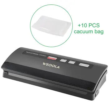 

Portable Household Automatic Vacuum Sealer Electric Air Sealing Food Preserver with LED Indicator Lights Vacuum Bags