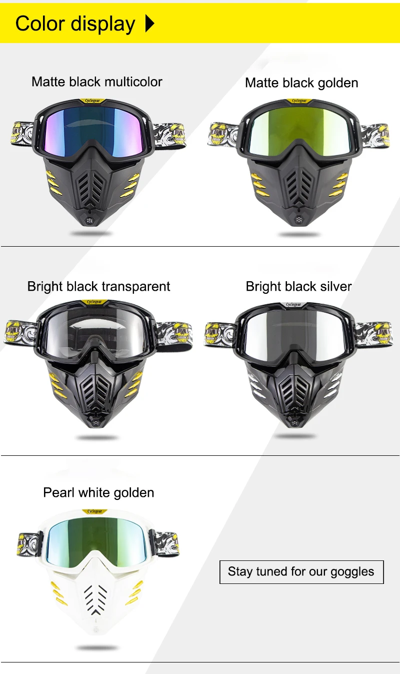 Мотоциклетные очки CYCLEGEAR CG18 анти-Ветрозащитная маска Gafas фитинг открытый шлем для мотоциклиста Спортивная маска очки Moto Glaseese
