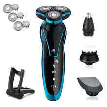 Electric Shaver Triple Floating Blade Heads Wet-Dry Dual Use Waterproof Shaving Machine Razor Beard Trimmer Face Care for Men electric shaver multifunctional reciprocating electric razor floating twin blade heads waterproof quick charge face care tools