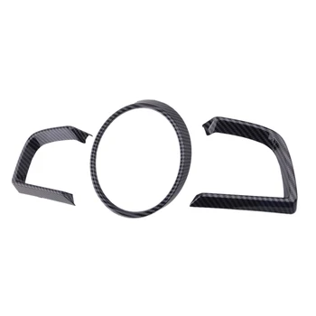 

3pcs/set Carbon Fiber Look Dashboard Interior Instrument Frame Trim Fit For Mazda 3 Sedan Hatchback 2014 2015 2016 2017 2018