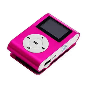 

Metal Clip Digital Mini MP3 Player With 1.8 Inch LCD Screen Support TF Card USB 2.0 With 3.5mm Headphone Jack