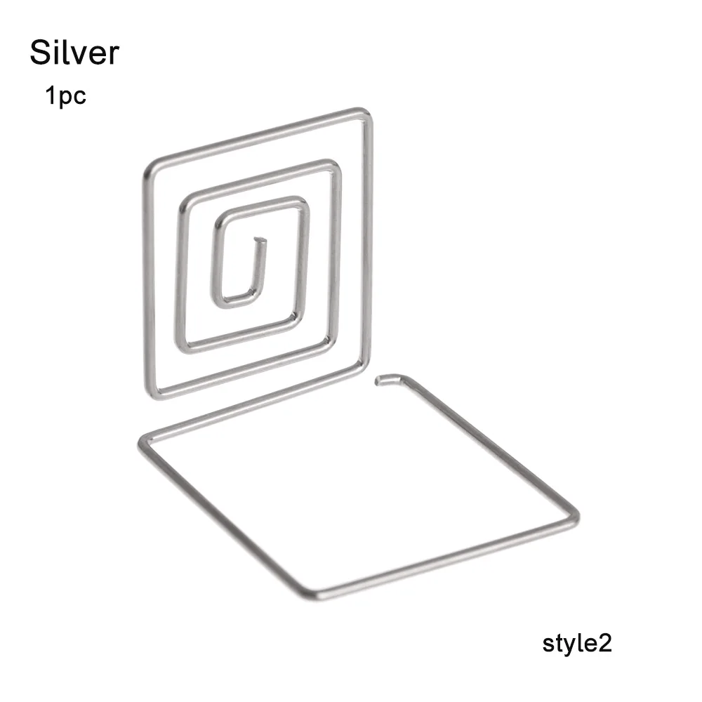 Style2-Silver 1 шт. металлический держатель для карт, свадебное украшение для рабочего стола, романтическое кольцо в форме сердца, зажим для фотографий, настольная подставка для цифр - Цвет: Style2-Silver