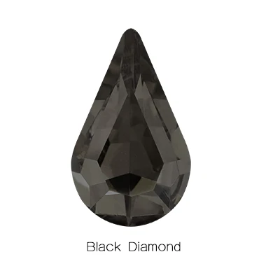 black diamond Блестящие капли кристалл AB K9 стеклянные стразы горный хрусталь ювелирные изделия для рукоделия клеевые бусины на украшения из ткани Diy горный хрусталь аппликация - Цвет: black diamond