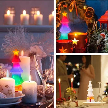 

Promotion! LED Christmas Tree Night Light USB Colorful Lamp with Crystal Salt Lava Lamp for New Year Xmas Home Holiday Decor Lig