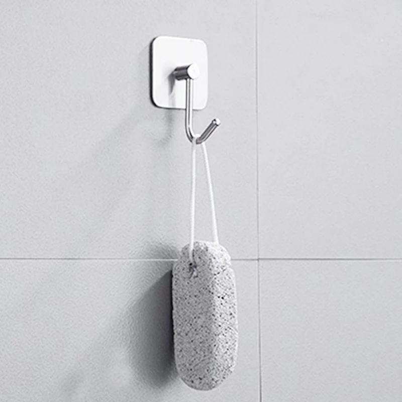Sticker Adhesive Stainless Steel Hooks Wall Door Clothes Coat Hat Hanger Kitchen Bathroom Rustproof Towel Hooks